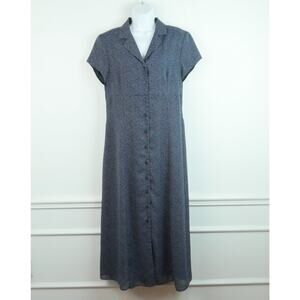 Vintage Size 12 Maxi Dress Dainty Floral Button Down Cottagecore 90s Grunge